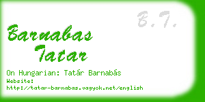barnabas tatar business card